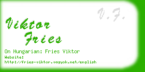 viktor fries business card